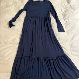 Zesica Long Sleeve Navy Dress